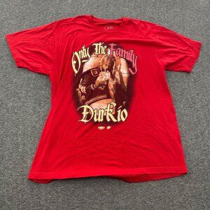 Lil Durk OTF T Shirt‎ Hip Hop Large Red Durkio Double Sided The 7220 Tour